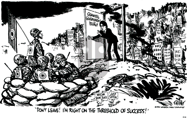 Pat Oliphant - Saturday February 4, 1984 Comic Strip