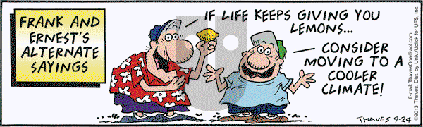 Frank and Ernest on Tuesday September 24, 2013 Comic Strip