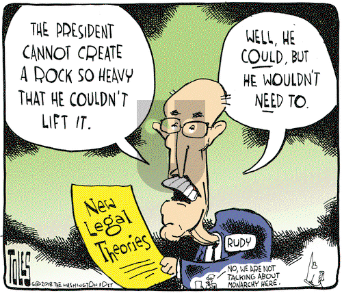 Tom Toles on Tuesday June 5, 2018 Comic Strip