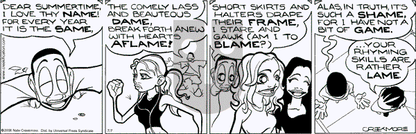 Maintaining on Monday July 7, 2008 Comic Strip