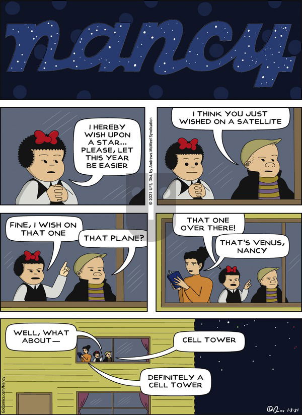 Nancy on Sunday January 3, 2021 Comic Strip
