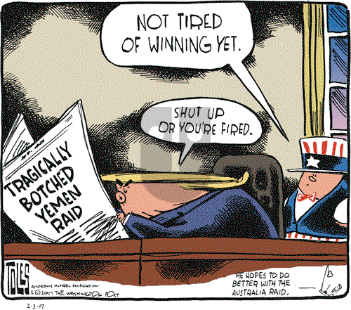 Tom Toles on Friday February 3, 2017 Comic Strip