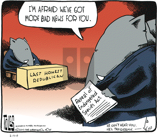 Tom Toles on Friday February 17, 2017 Comic Strip