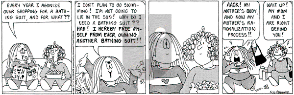 Cathy Classics on Tuesday May 30, 1995 Comic Strip