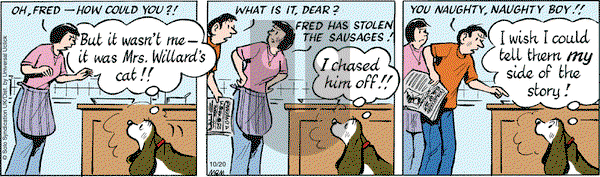 Fred Basset on Thursday October 20, 2016 Comic Strip