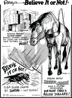 Ripley's Believe It or Not on Saturday September 10, 2005 Comic Strip