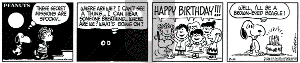 Peanuts on Saturday August 10, 1968 Comic Strip