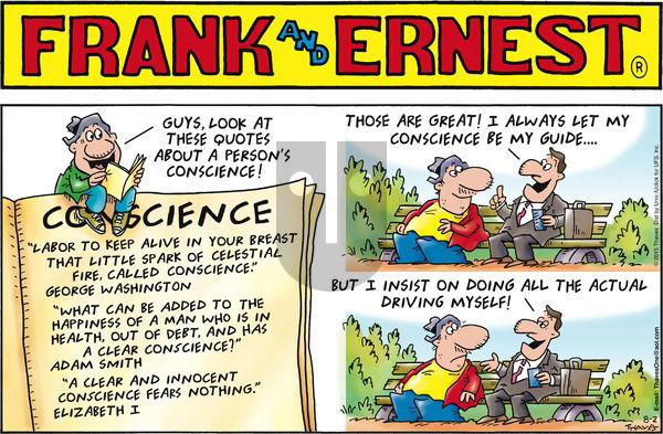 Frank and Ernest on Sunday August 2, 2015 Comic Strip