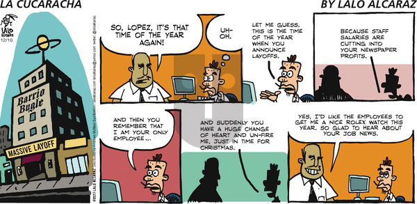 La Cucaracha - Sunday December 10, 2017 Comic Strip