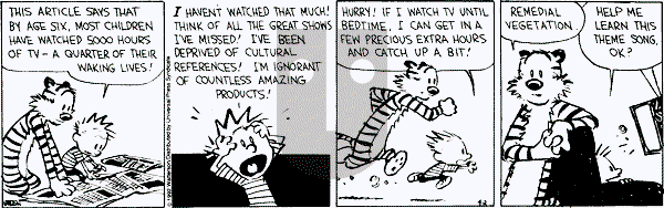 Calvin and Hobbes - Thursday April 2, 1992 Comic Strip