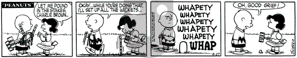 Peanuts on Friday April 27, 1956 Comic Strip
