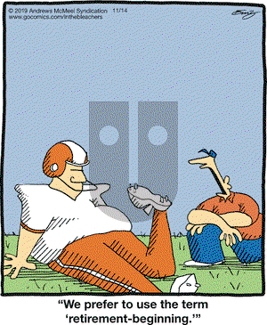 In the Bleachers on Thursday November 14, 2019 Comic Strip