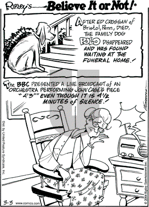 Ripley's Believe It or Not on Wednesday March 3, 2004 Comic Strip