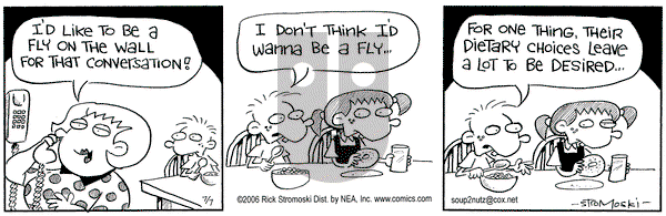 Soup to Nutz - Old on Friday July 7, 2006 Comic Strip