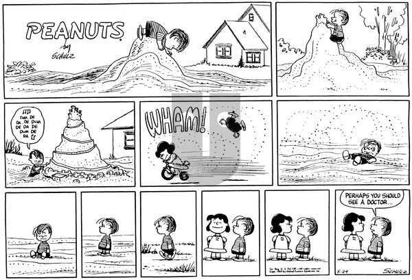 Peanuts on Sunday May 24, 1959 Comic Strip