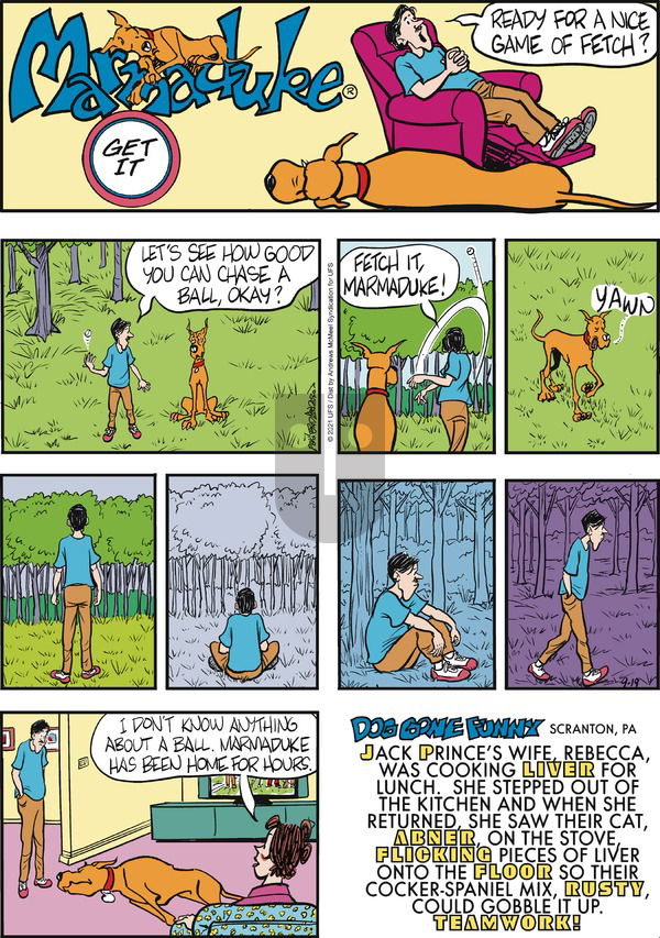 Marmaduke on Sunday September 19, 2021 Comic Strip