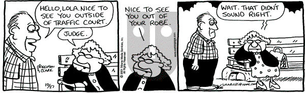 Lola on Saturday October 27, 2001 Comic Strip