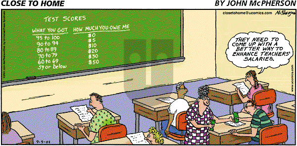 Close to Home on Sunday September 9, 2001 Comic Strip