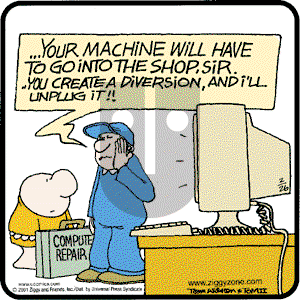 Ziggy - Monday February 26, 2001 Comic Strip