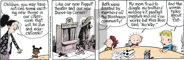 Cul de Sac on Thursday September 3, 2015 Comic Strip