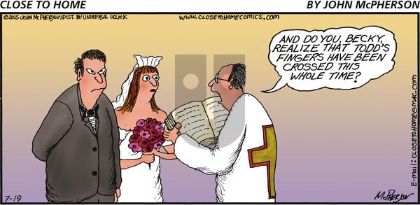 Close to Home on Sunday July 19, 2015 Comic Strip