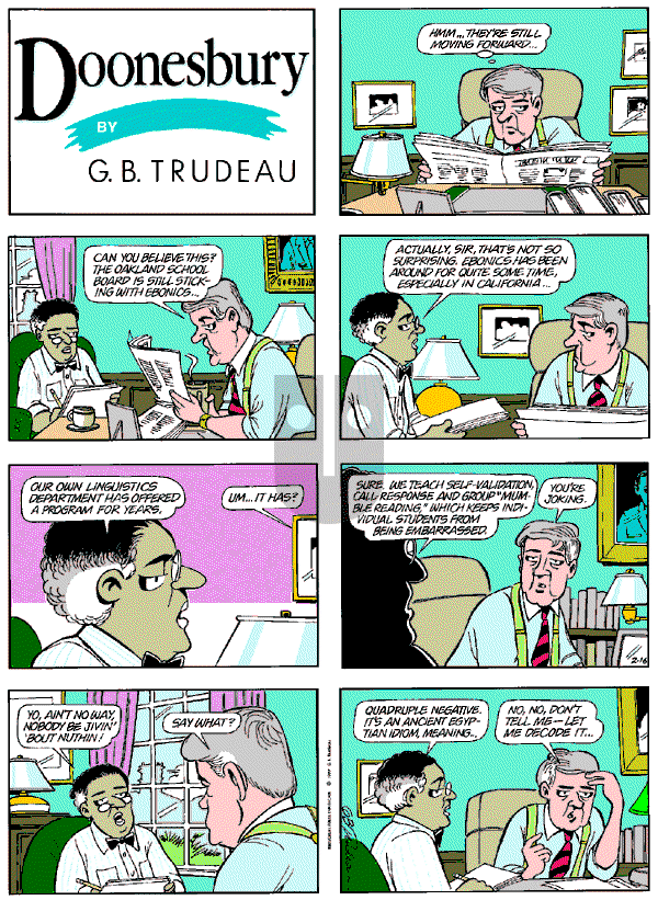 Doonesbury on Sunday February 16, 1997 Comic Strip