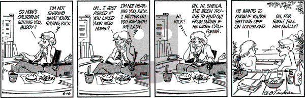 Doonesbury on Saturday June 16, 1979 Comic Strip