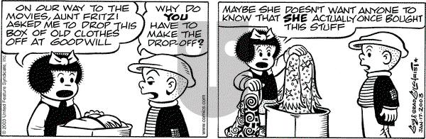 Nancy on Friday January 17, 2003 Comic Strip