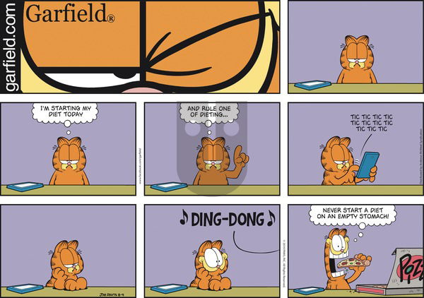 Garfield on Sunday August 4, 2019 Comic Strip