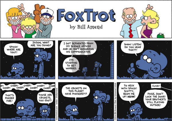 FoxTrot on Sunday July 20, 2014 Comic Strip