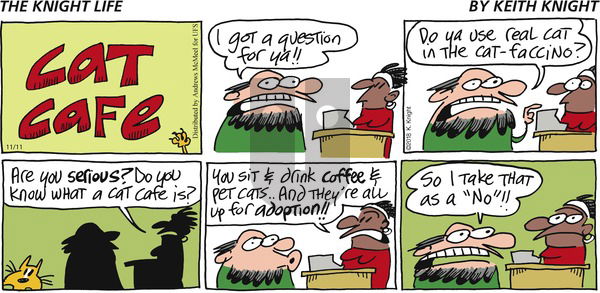 The Knight Life on Sunday November 11, 2018 Comic Strip