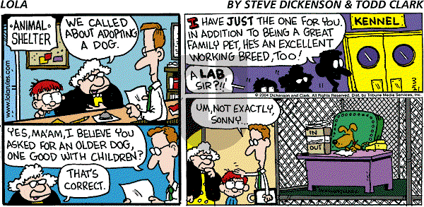 Lola on Sunday March 21, 2004 Comic Strip