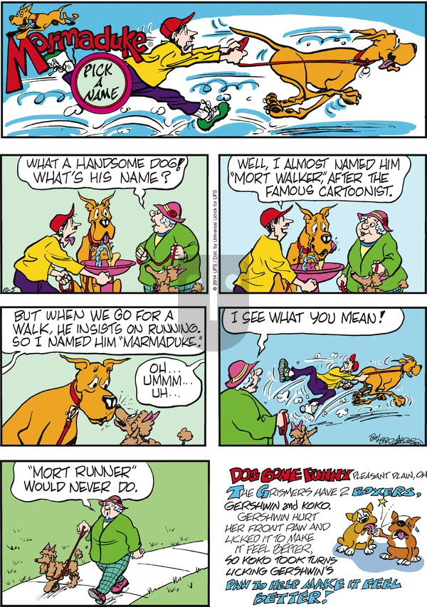 Marmaduke on Sunday October 5, 2014 Comic Strip