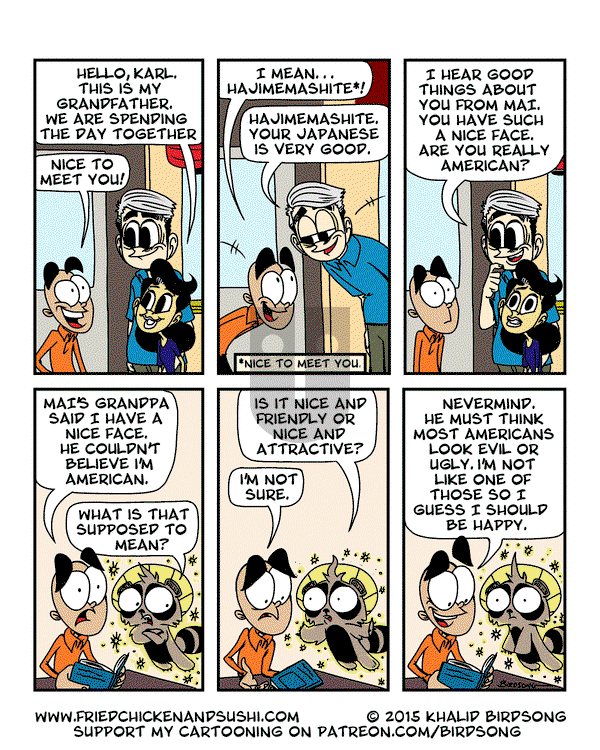 Little Fried Chicken and Sushi - Monday August 17, 2015 Comic Strip