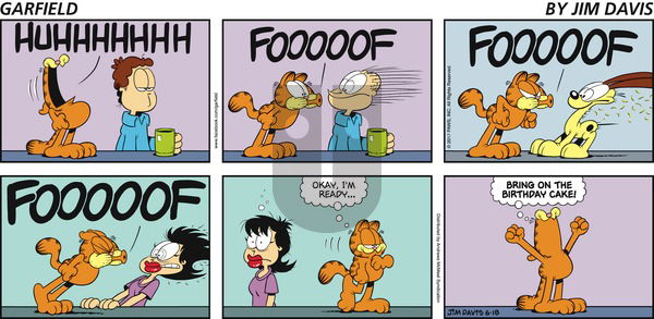 Garfield on Sunday June 18, 2017 Comic Strip