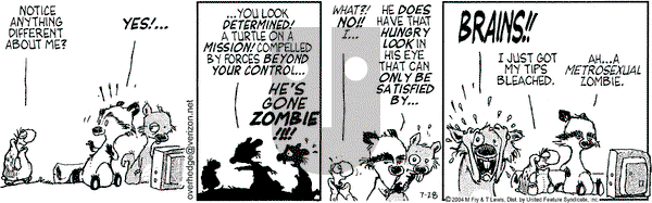 Over the Hedge on Wednesday July 28, 2004 Comic Strip