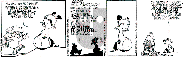 Over the Hedge on Thursday January 16, 2003 Comic Strip
