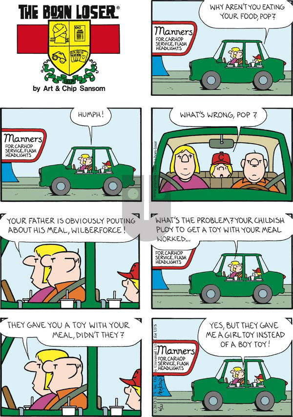 The Born Loser on Sunday June 21, 2015 Comic Strip