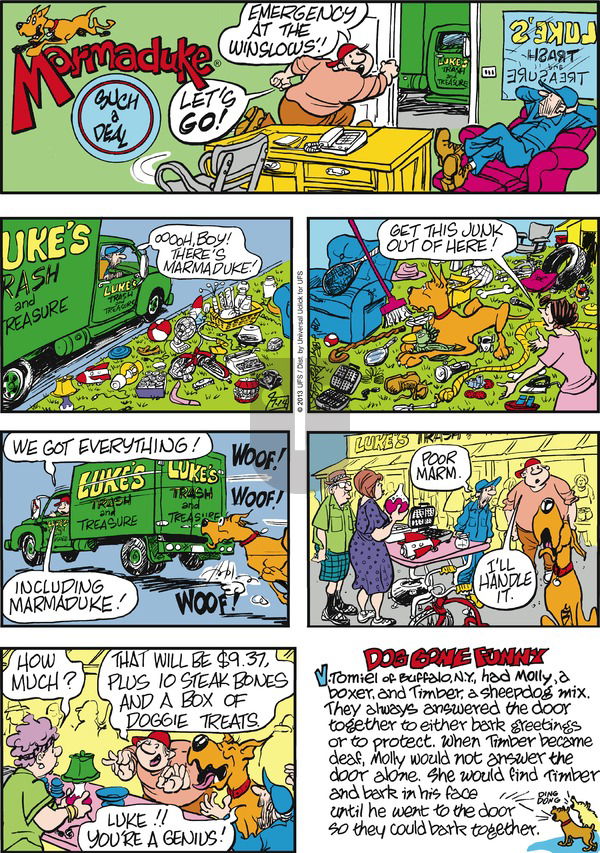 Marmaduke on Sunday July 14, 2013 Comic Strip