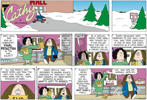Cathy Classics on Sunday February 25, 2001 Comic Strip