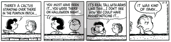 Peanuts on Wednesday November 2, 1983 Comic Strip