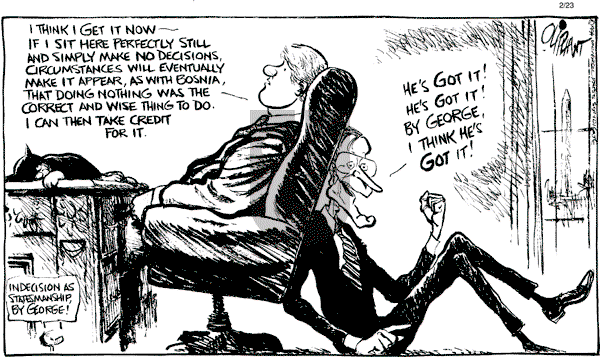Pat Oliphant - Wednesday February 23, 1994 Comic Strip
