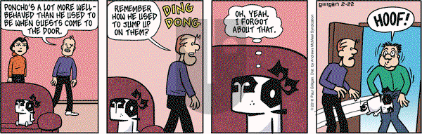Pooch Cafe on Thursday February 22, 2018 Comic Strip