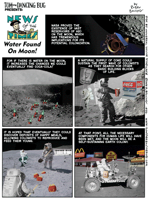 Tom the Dancing Bug on Saturday December 5, 2009 Comic Strip