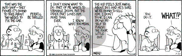 FoxTrot on Saturday July 30, 1988 Comic Strip