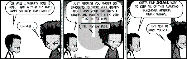 The Boondocks on Saturday November 28, 2009 Comic Strip