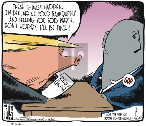 Tom Toles on Sunday October 16, 2016 Comic Strip