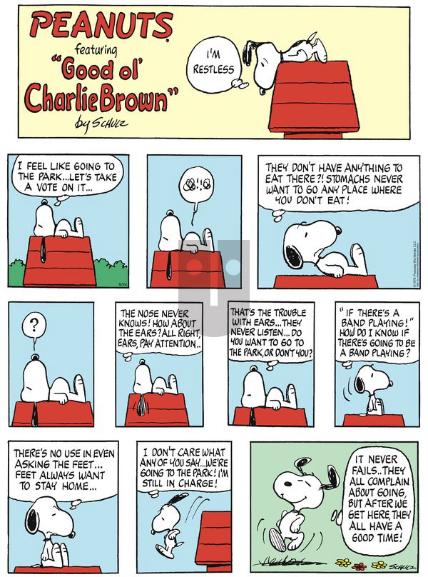 Peanuts - Sunday September 24, 2023 Comic Strip