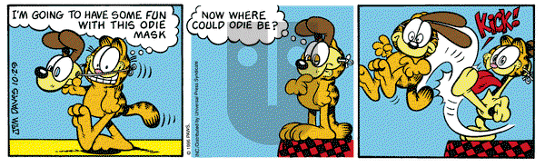 Garfield on Wednesday October 30, 1996 Comic Strip