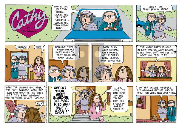 Cathy Classics on Sunday April 7, 1996 Comic Strip